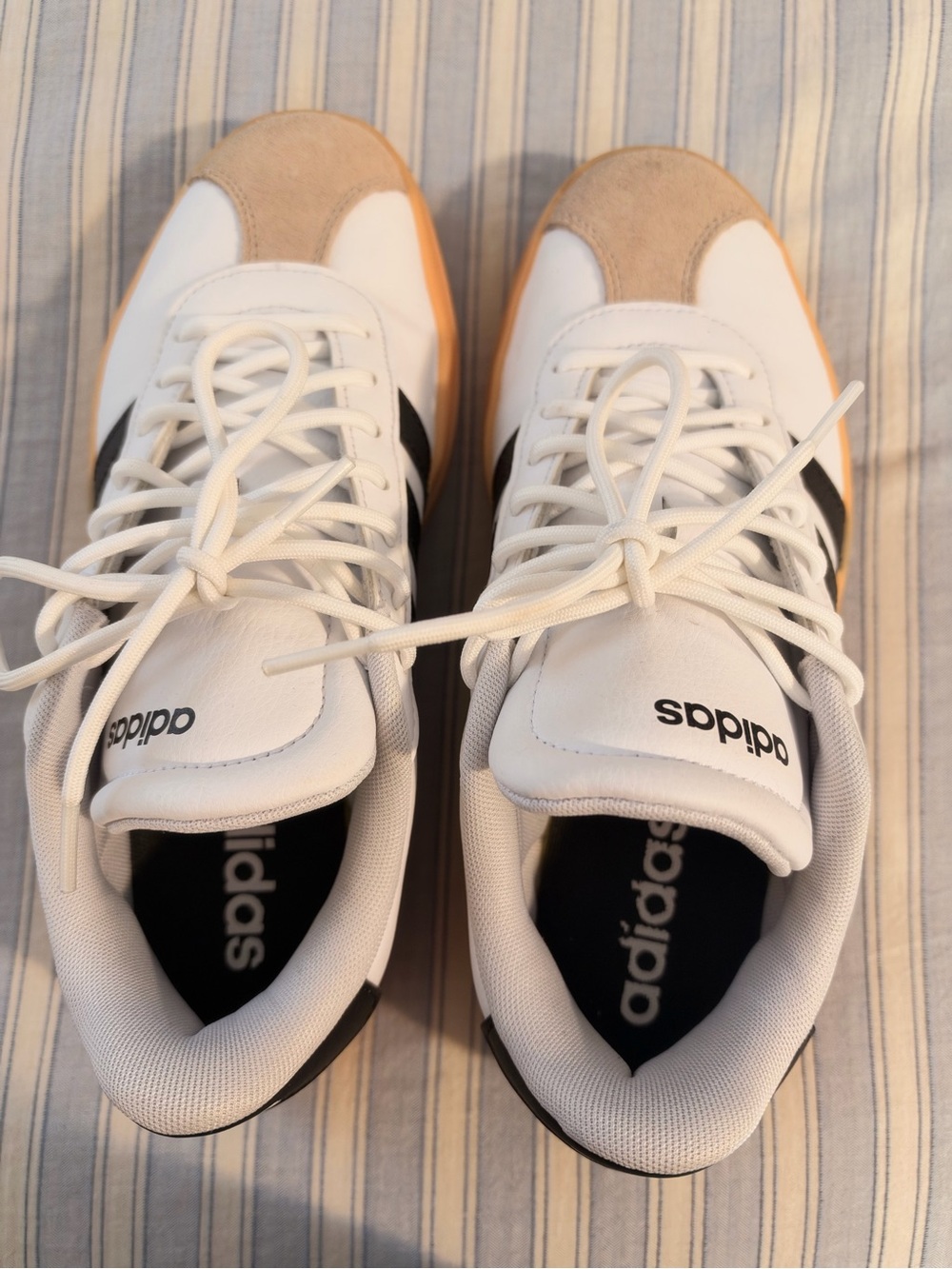 adidas VL Court Bold Shoes White & Black US 8.5